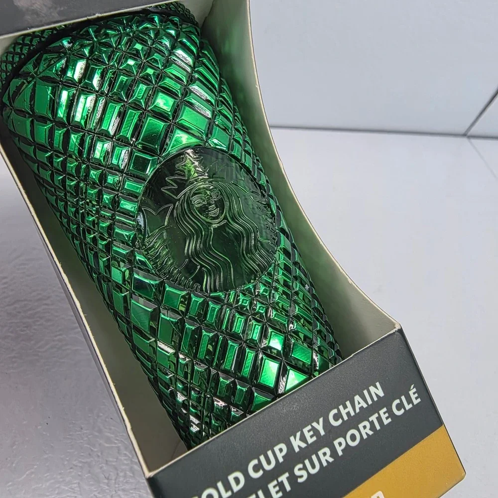 Starbucks Wicked‎ Cold Cup Keychain Green Diamond Studded Collectible